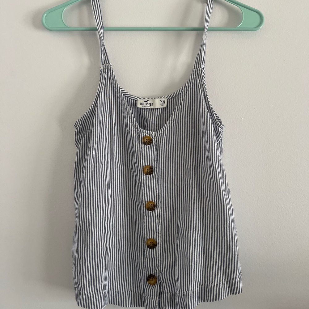 Hollister stripped tank top